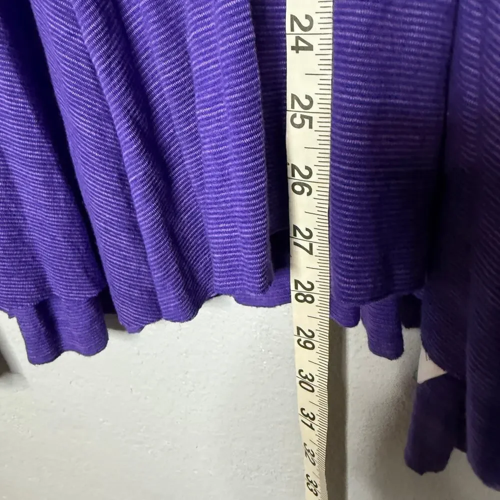 Y2K Free People Women's Purple Sequin Shark Bite Hem Tank Top Size Large - Picture 8 of 9